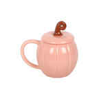 Pink Curly Pumpkin Lidded Mug