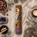 9in Ritual Wand Smudge Stick with Rosemary, Palo Santo and Aventurine