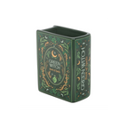 Green Witch Book Shaped Vase
