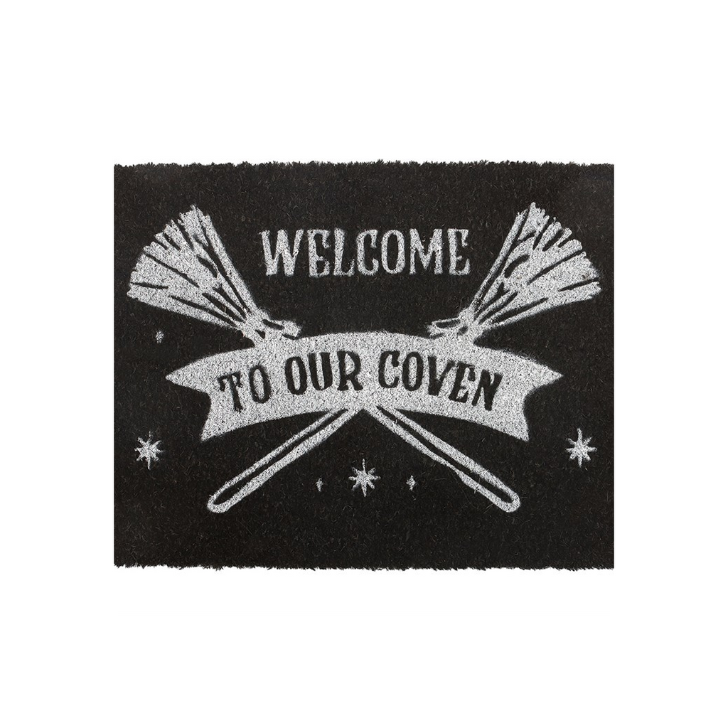 Black Welcome to Our Coven Doormat