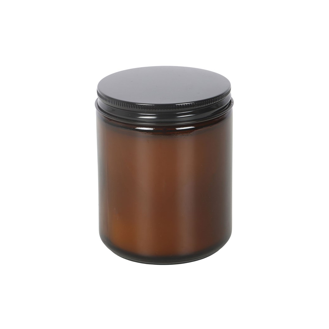 Green Witch White Sage Amber Glass Candle