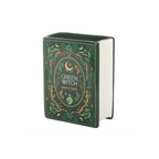 Green Witch Book Shaped Vase