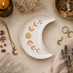 12cm Moon Phase Crescent Ceramic Trinket Tray