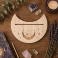 Natural Crystal Crescent Moon Tarot Card Stand