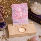 Natural Card of the Day Tarot Card Stand Tealight Holder
