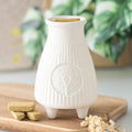 Cream Ribbed Palo Santo Brick Burner