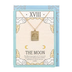 The Moon Vintage Tarot Necklace on Greeting Card