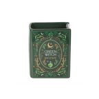 Green Witch Book Shaped Vase