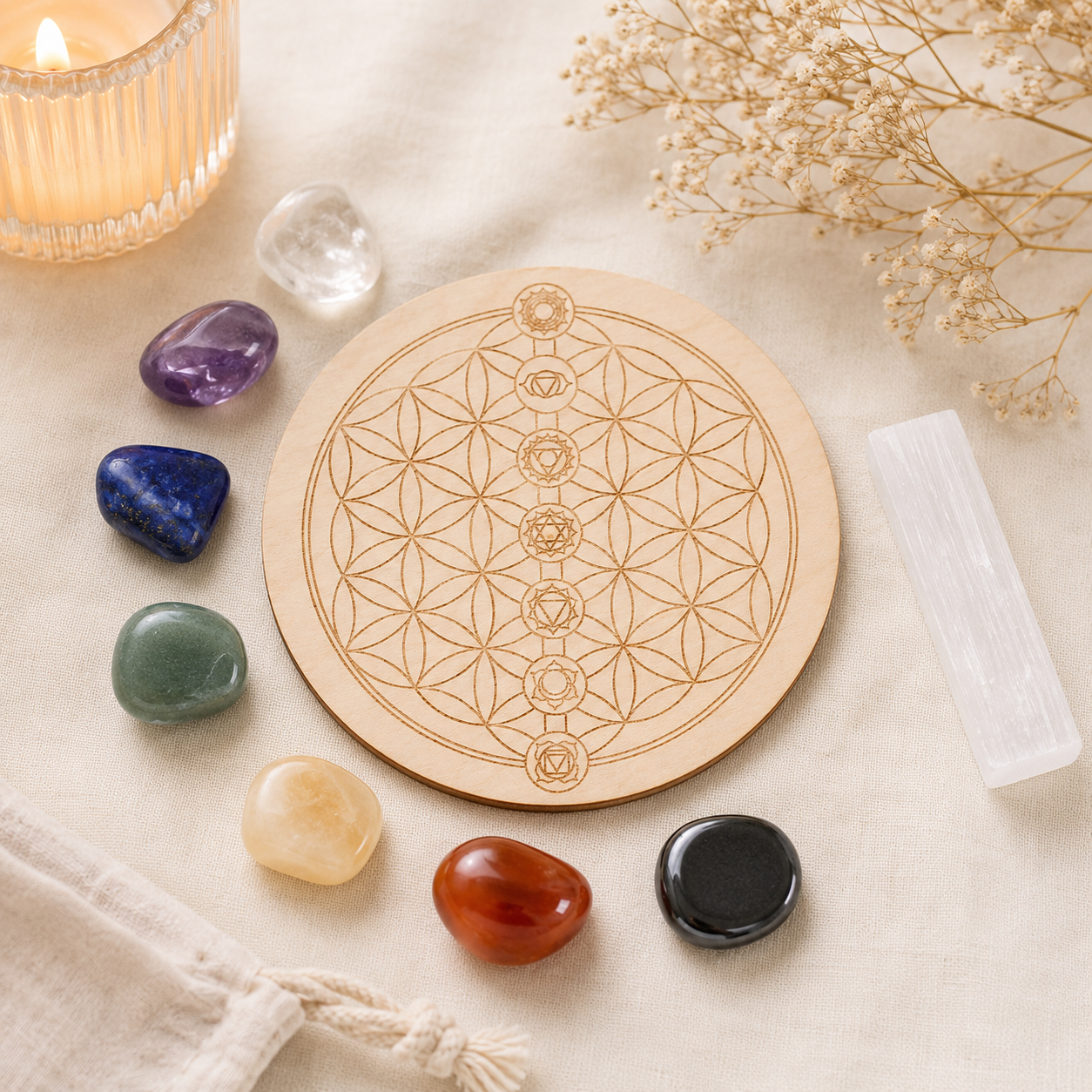 Chakra Crystal Grid Gift Set
