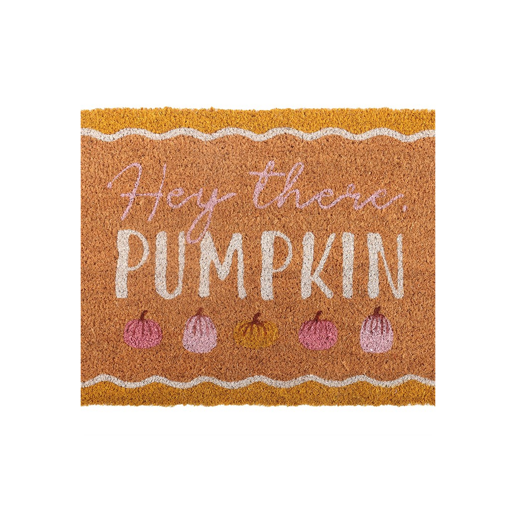 Natural Hey There Pumpkin Doormat