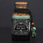 Prosperity Bath Spell Potion & Aventurine Crystal Amulet