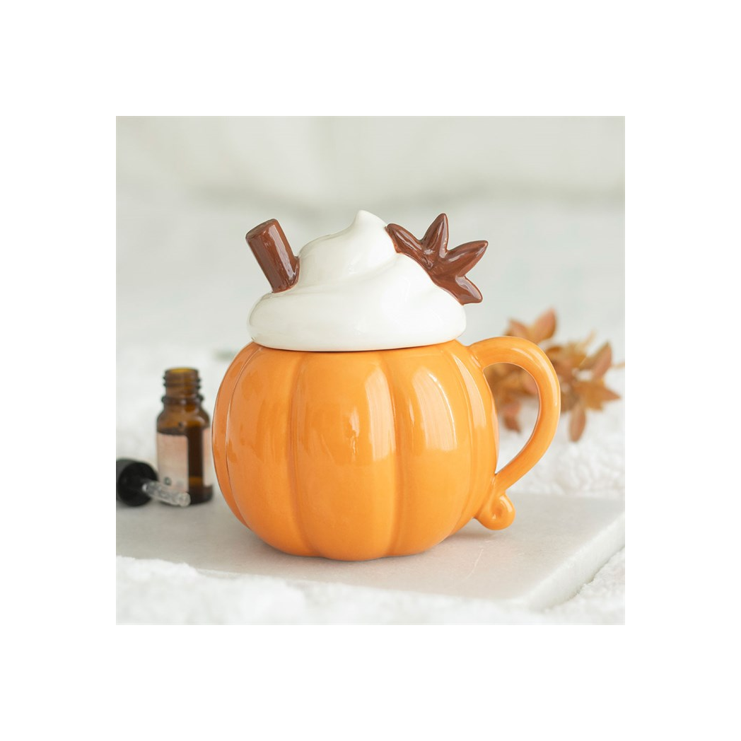 Pumpkin Cream Lidded Oil Burner and Wax Warmer