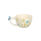 Luna Bloom Floral Print Mug with Butterfly